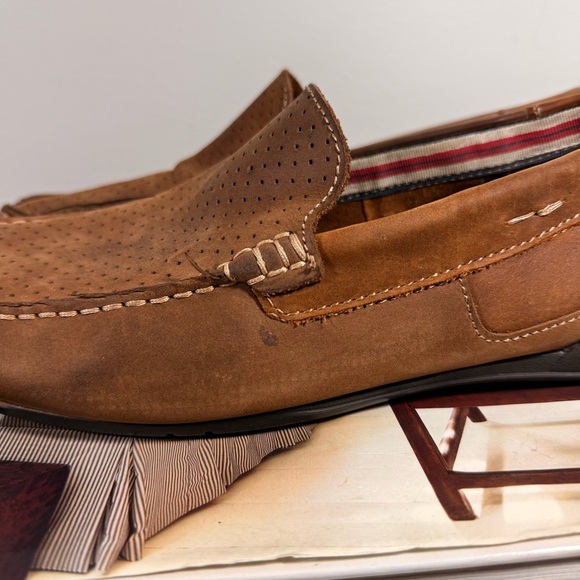 CHAPS Men's Size 11M Brown Suede Loafers - Picture 6 of 15